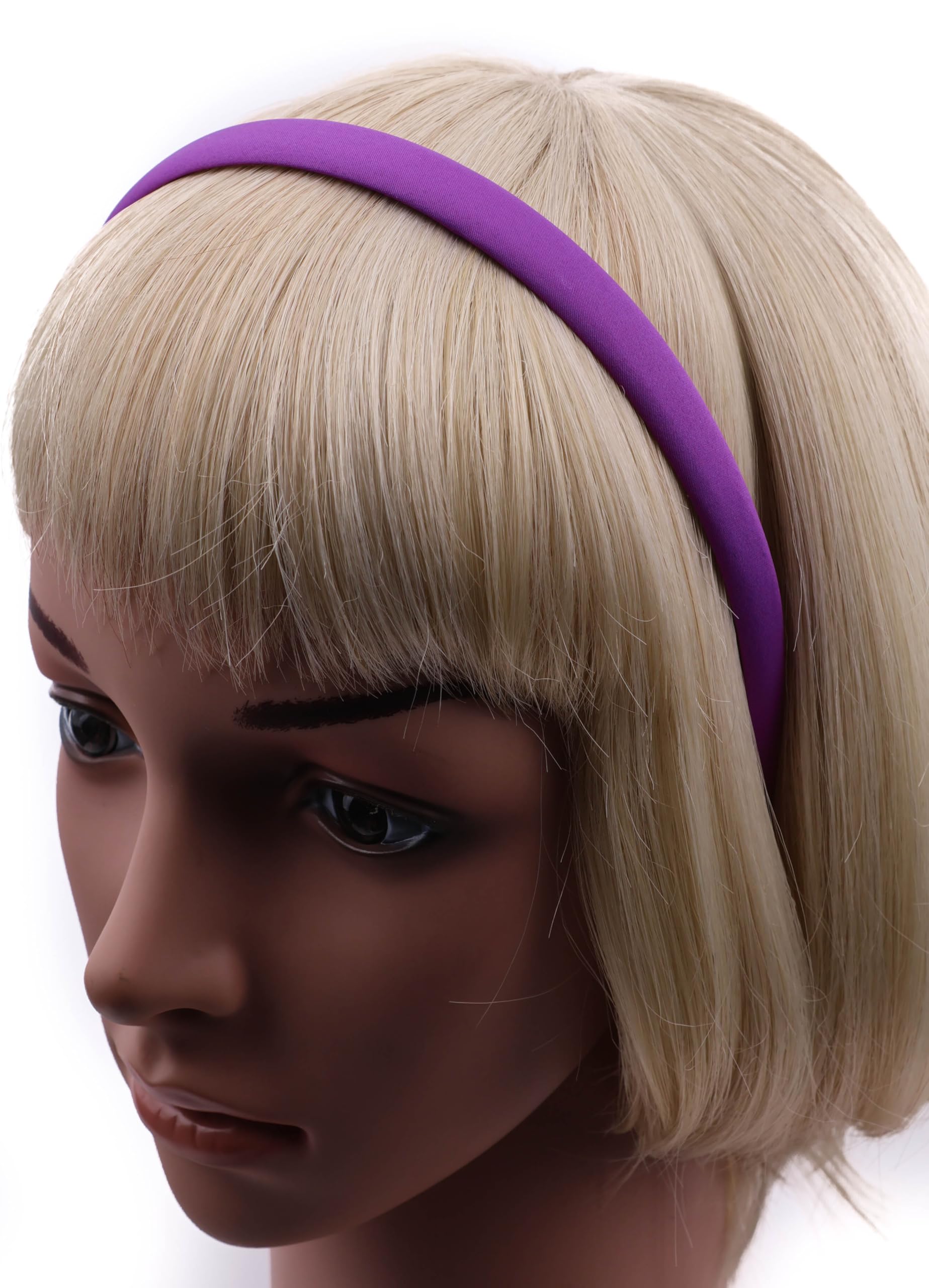 Mytoptrendz 2Pcs Plain Thin Headbands Alice Hair Band 1.5cm Wide Non Slip Satin Head Bands for Women Girls Bridesmaid School - Image 4