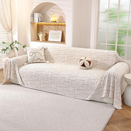 Miniatura 3 de Funda de sofá bohemio para perros, 78x134 pulgadas, fundas de sofá para sofá de 3 cojines, fundas de sofá lavables para sofá seccional, fundas de