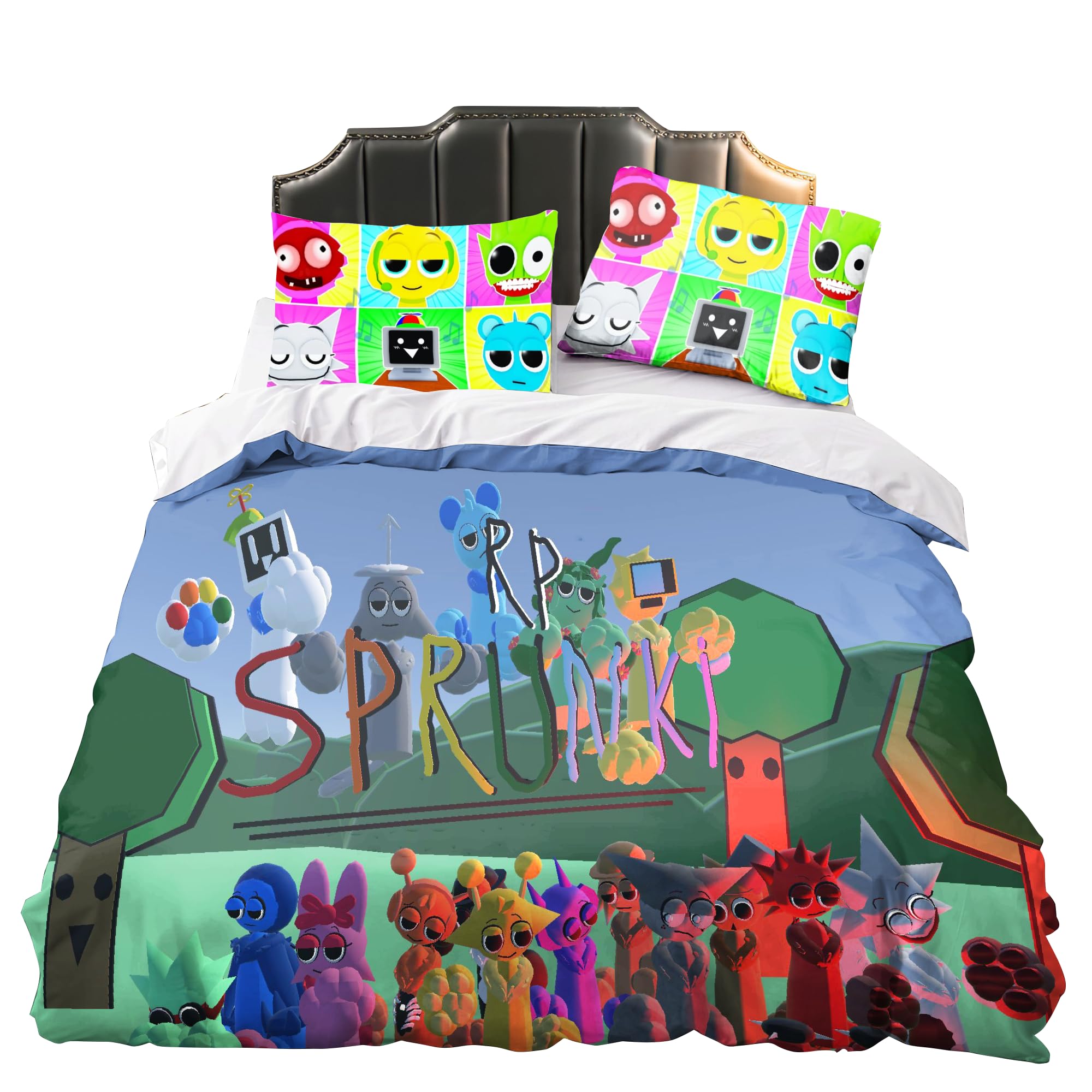 Zhongkaihua Sprunki Coperta Sprunki con stampa anime, morbida e soffice flanella per pranzo, sonno, Natale, inverno, regalo, 150 x 200 cm