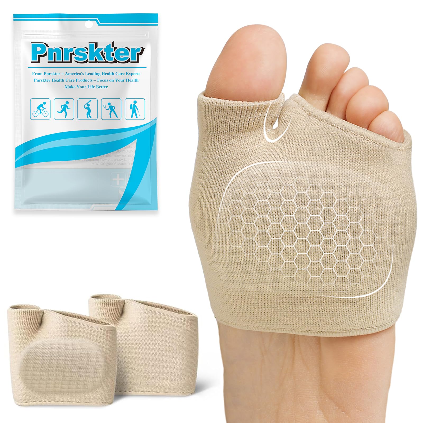 Sponsored Ad – Metatarsal Pads for Women Men, 2 PCS Ball of Foot Cushion Pads, Breathable Soft Metatarsalgia Pads, Metatarsal Support, Foot Pads for Ball of Foot, Forefoot Cushion Pads（S/M）