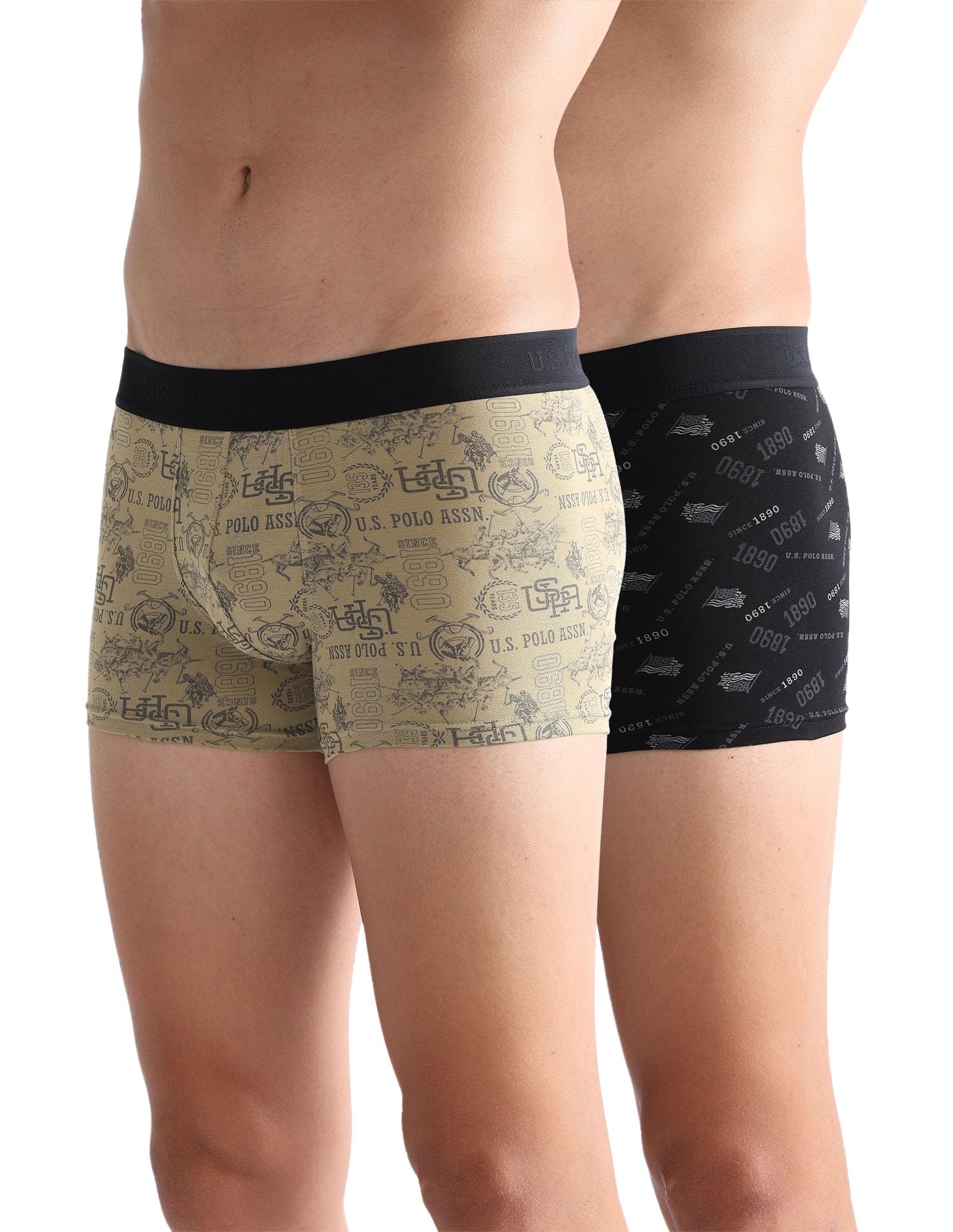 Cotton Stretch Printed OET16 Trunks Underwear - Pack of 2