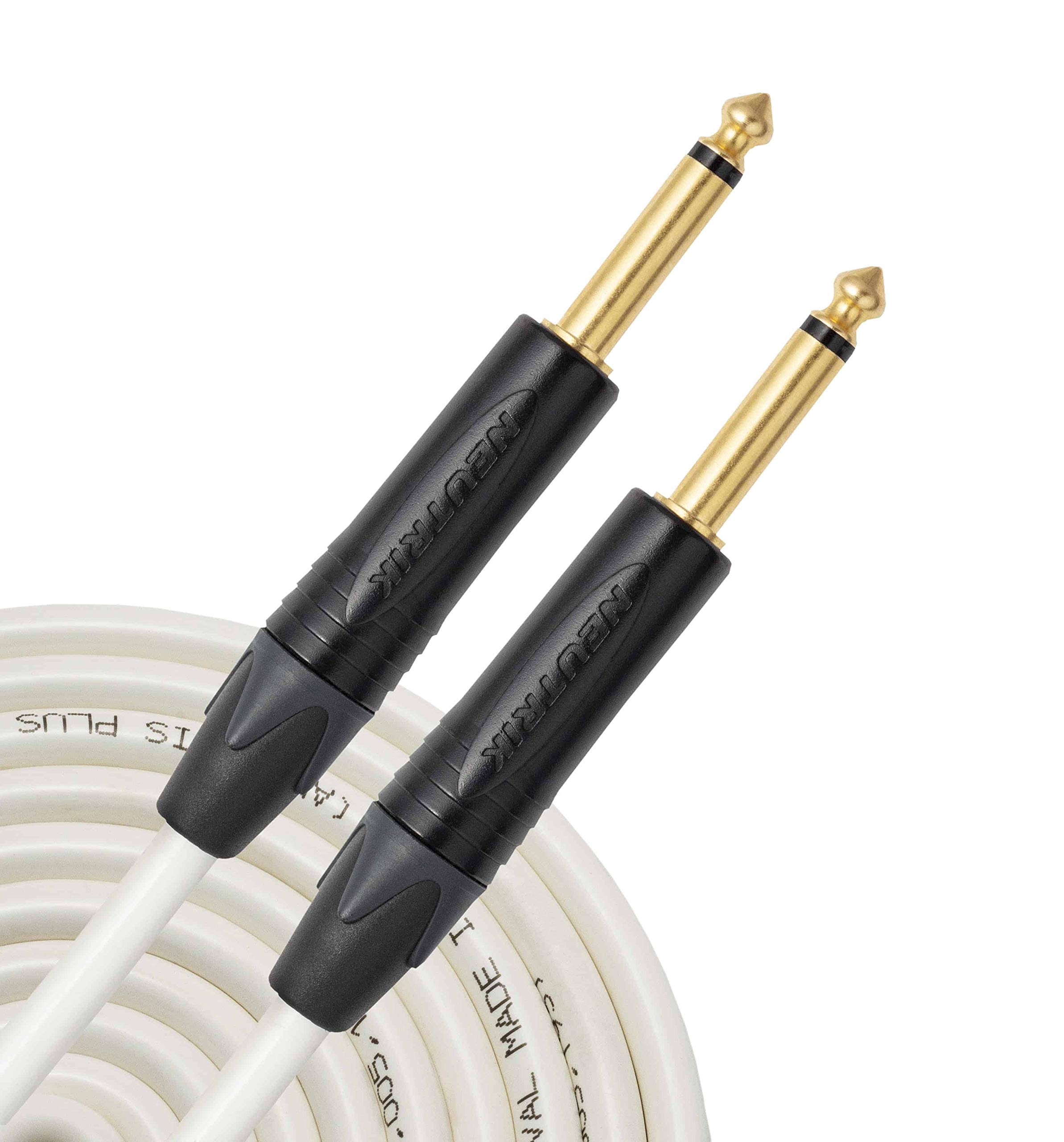 Analysis Plus White Oval Instrument Cable with ST-ST (10 Feet)