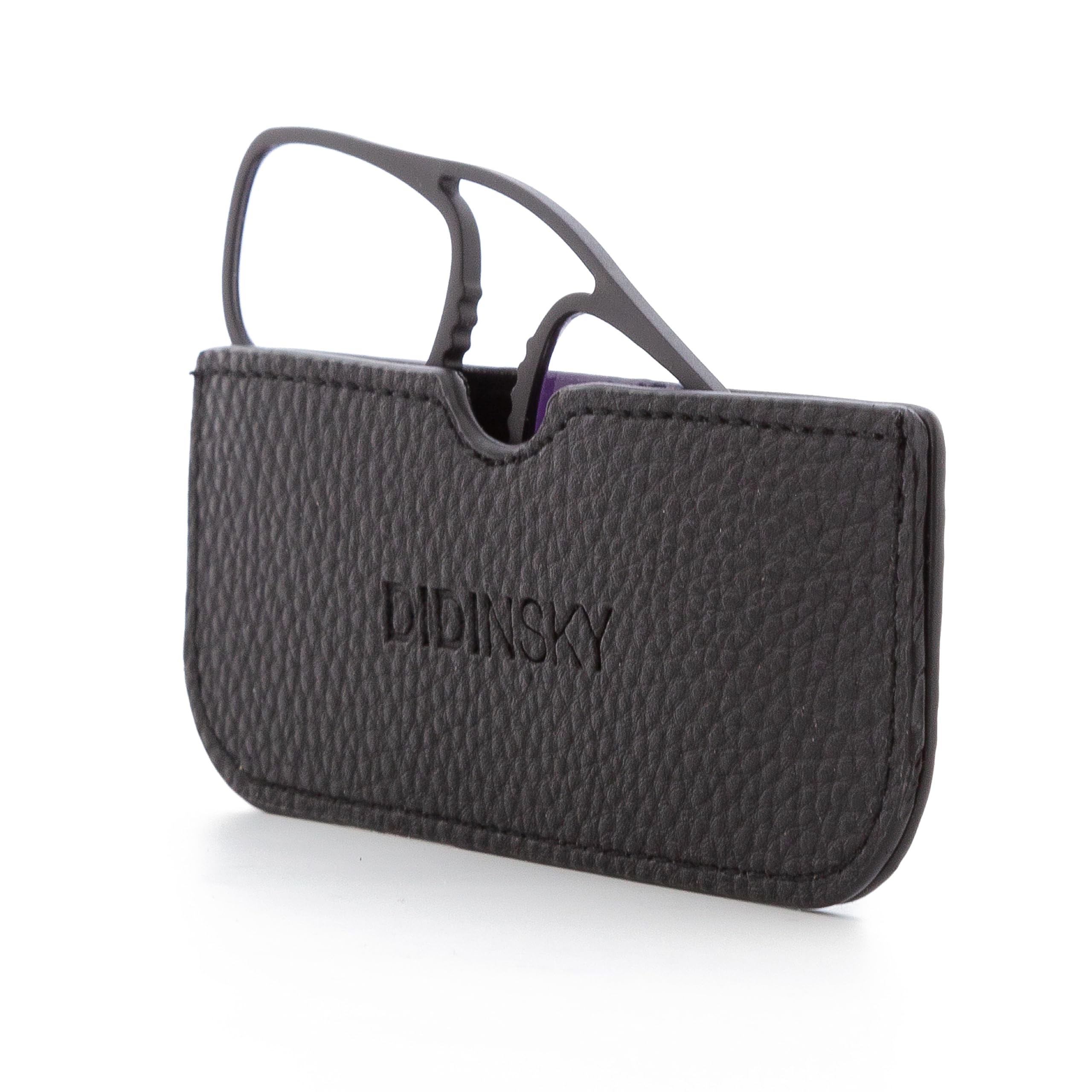 Didinsky Unisex Graphite Prado Reading Glasses, Square +2.0