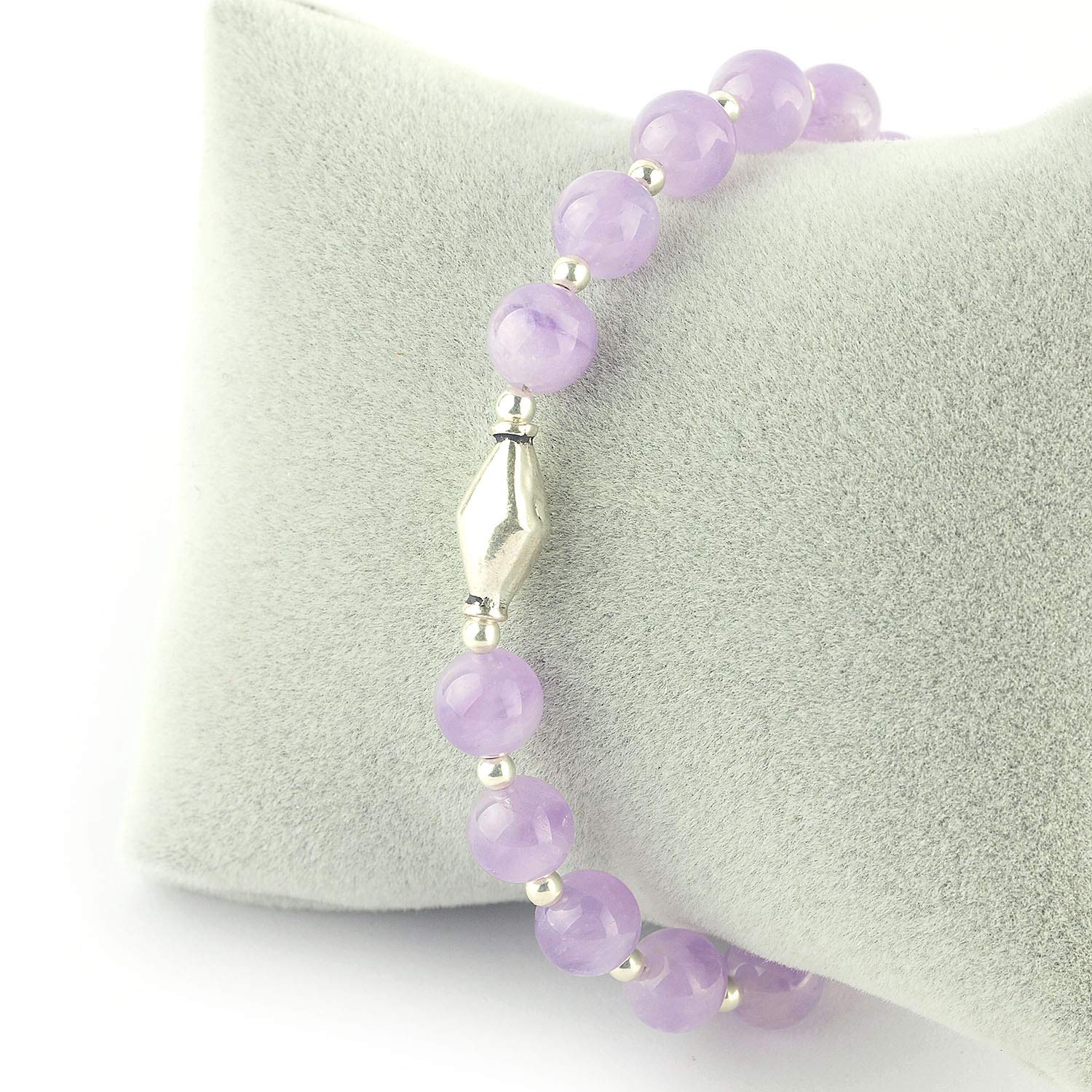 MEKI`S Pulsera Amatista y Plata 925