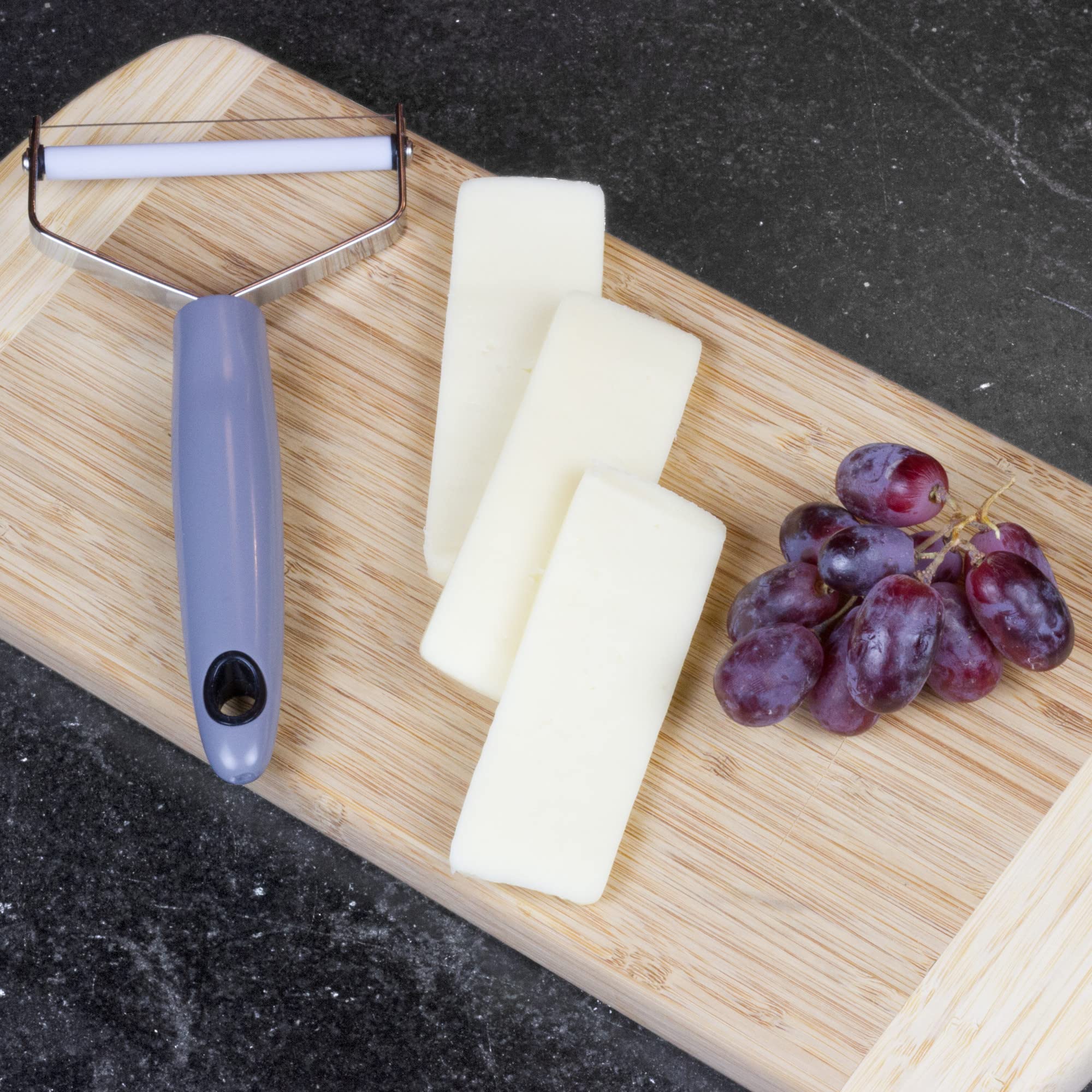 Chef Craft Wybierz krajalnica do sera z plastikowym uchwytem, długość 17,8 cm (7 cali) drut ze stali nierdzewnej, szary