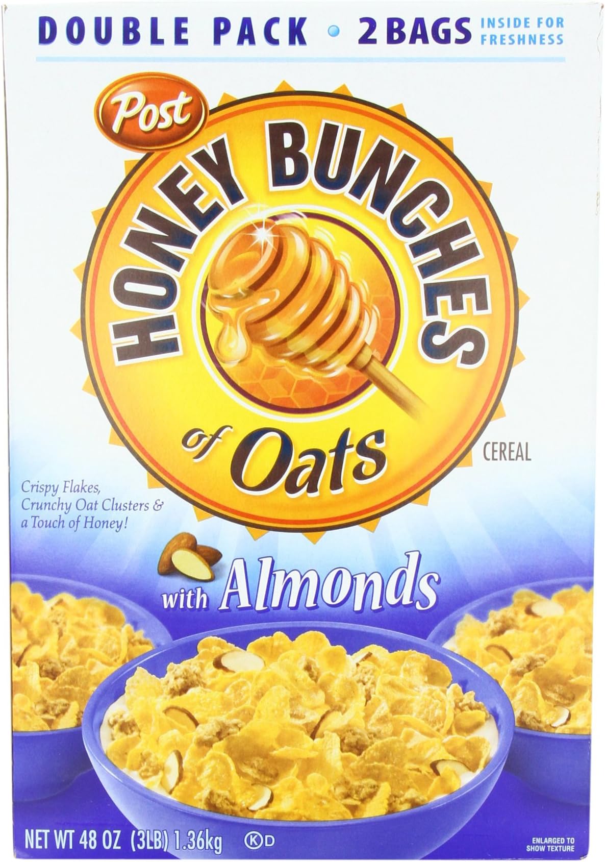 Post Honey Bunches of Oats with Almonds Cereal Box, 1.36 kg (Model: 190235)