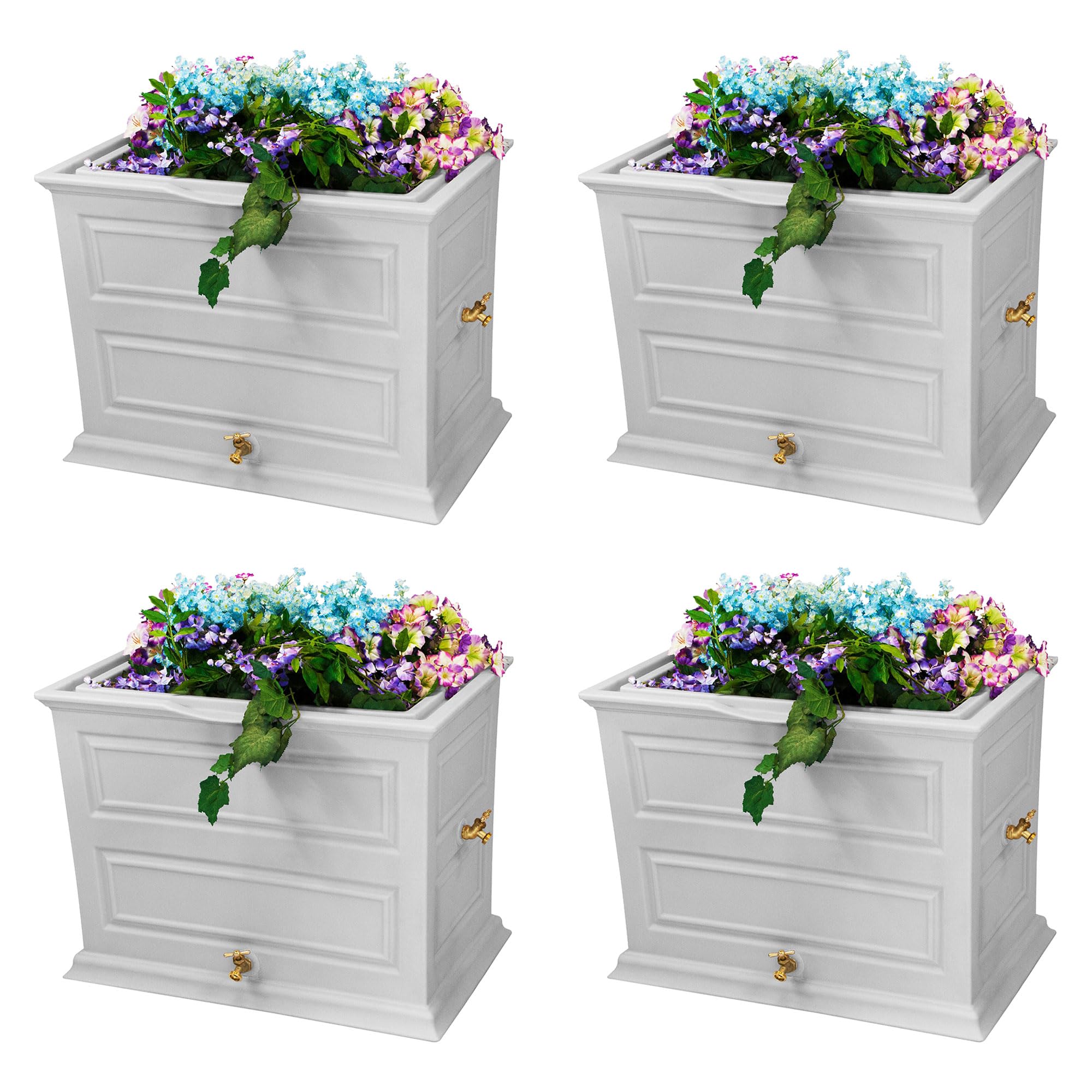 Good Ideas Savannah 42-Gallon Colonial Rain Saver Barrel 4-Pack