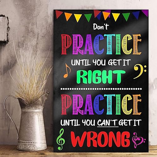 Lyonidas Carteles de práctica de música para el aula, carteles de música, elementos musicales, tablón de anuncios, pósteres de música para aula,