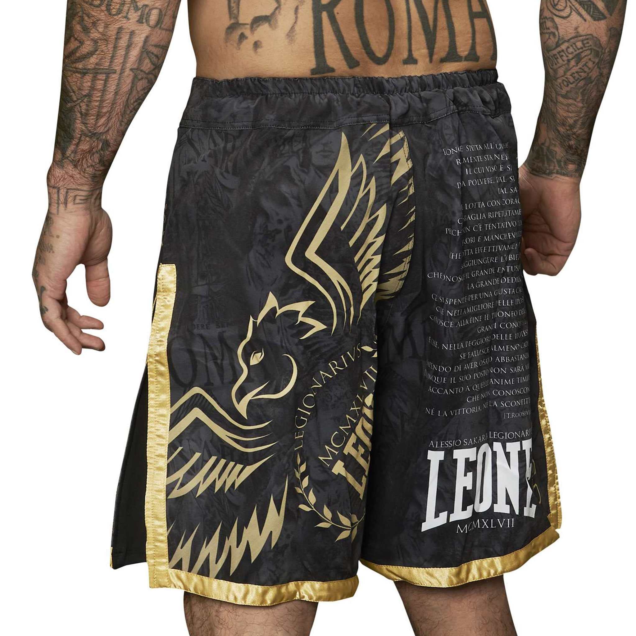 LEONE 1947 AB790 spodnie MMA, uniseks – dla dorosłych czarny czarny XX-L