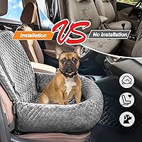 Vista 5 de Sephyroth Asiento de automóvil para perros pequeños/medianos, cama de automóvil para perros, asiento de seguridad de viaje lavable para mascotas
