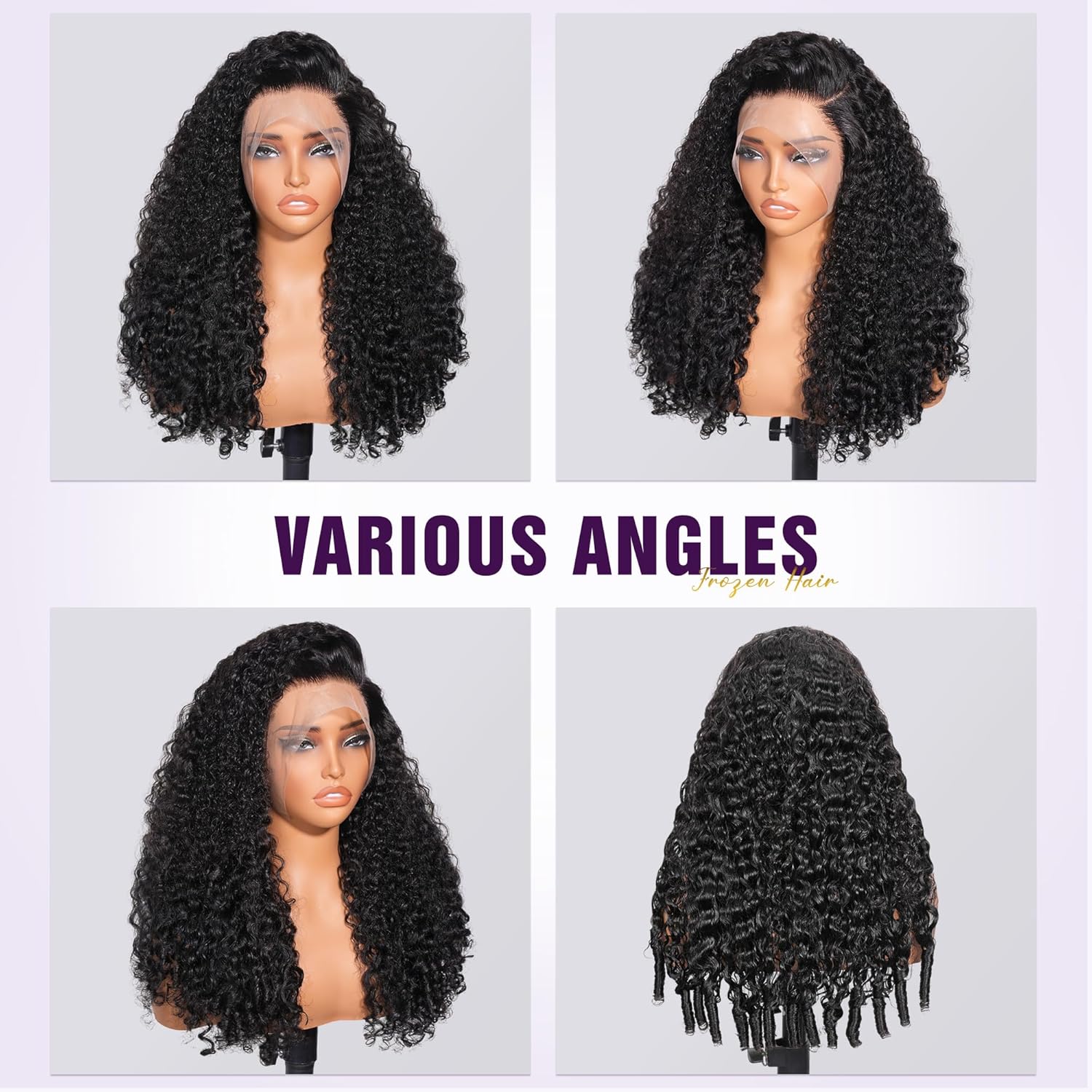 Hair Half Wig Glueless Human Hair for Women Burmese Spiral Curly Flip Over 200% Density No Glue No Sew Beginner Friendly Wear Go Drawstring Natural Color (24 Inch, Half Wig, 200)