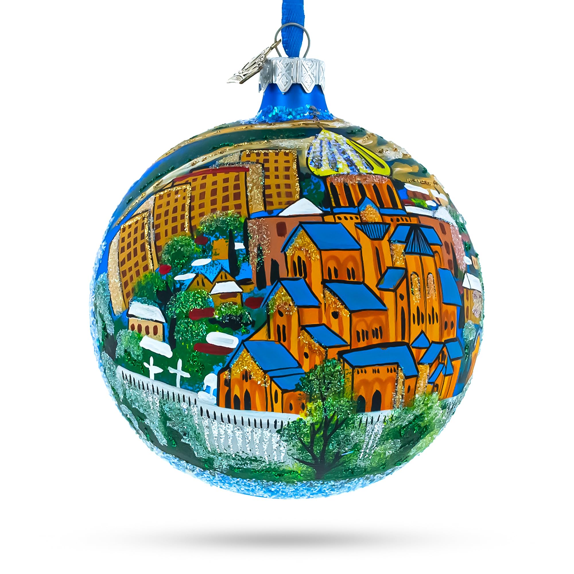 Décoration de Noël Old Town Tbilisi par BestPysanky en verre soufflé