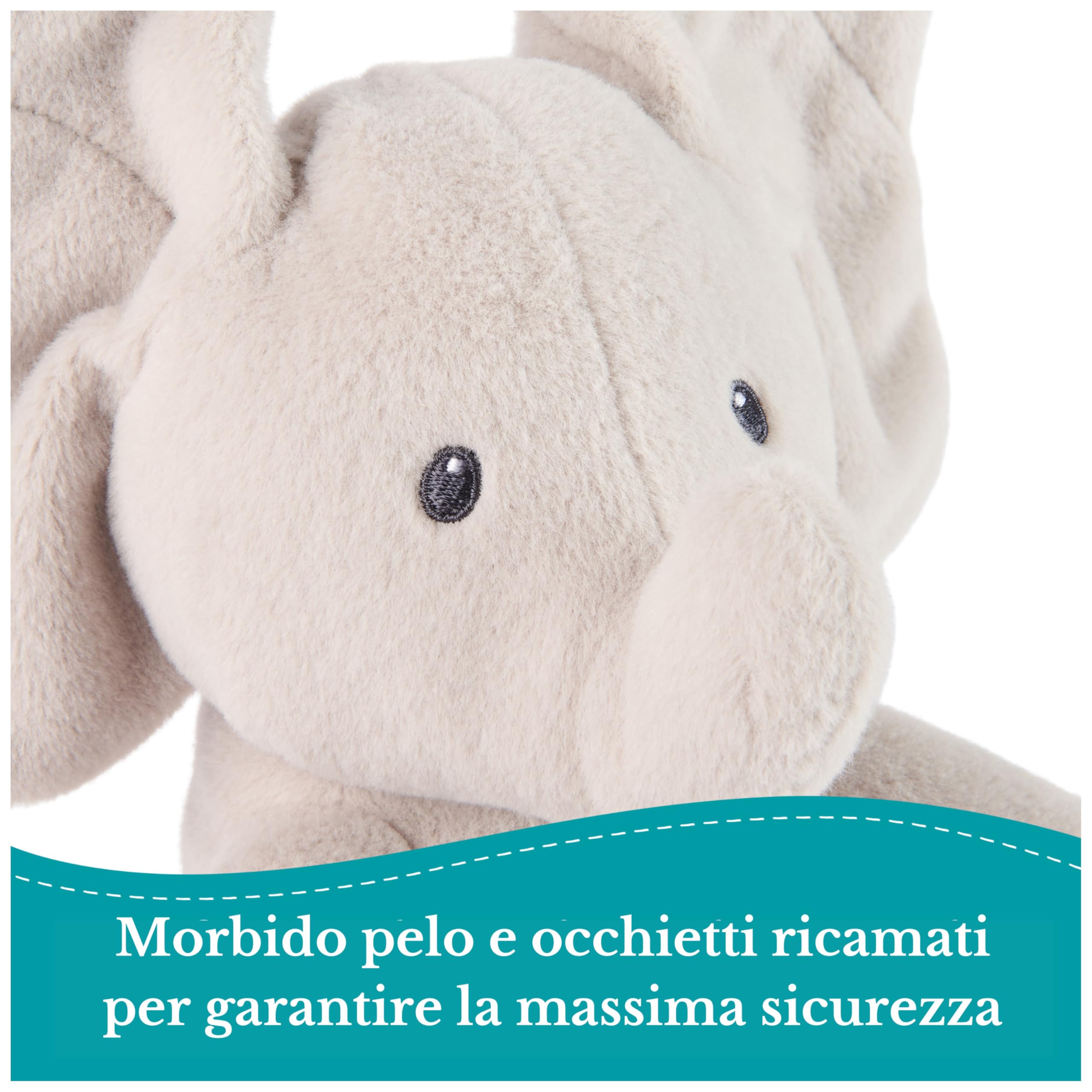 GUND Flappy Elefantino Peluche Interattivo, Canta e Parla in Italiano, Muove le Orecchie, Peluche di 30.5 cm, Peluche per Bambini, 10+ Mesi