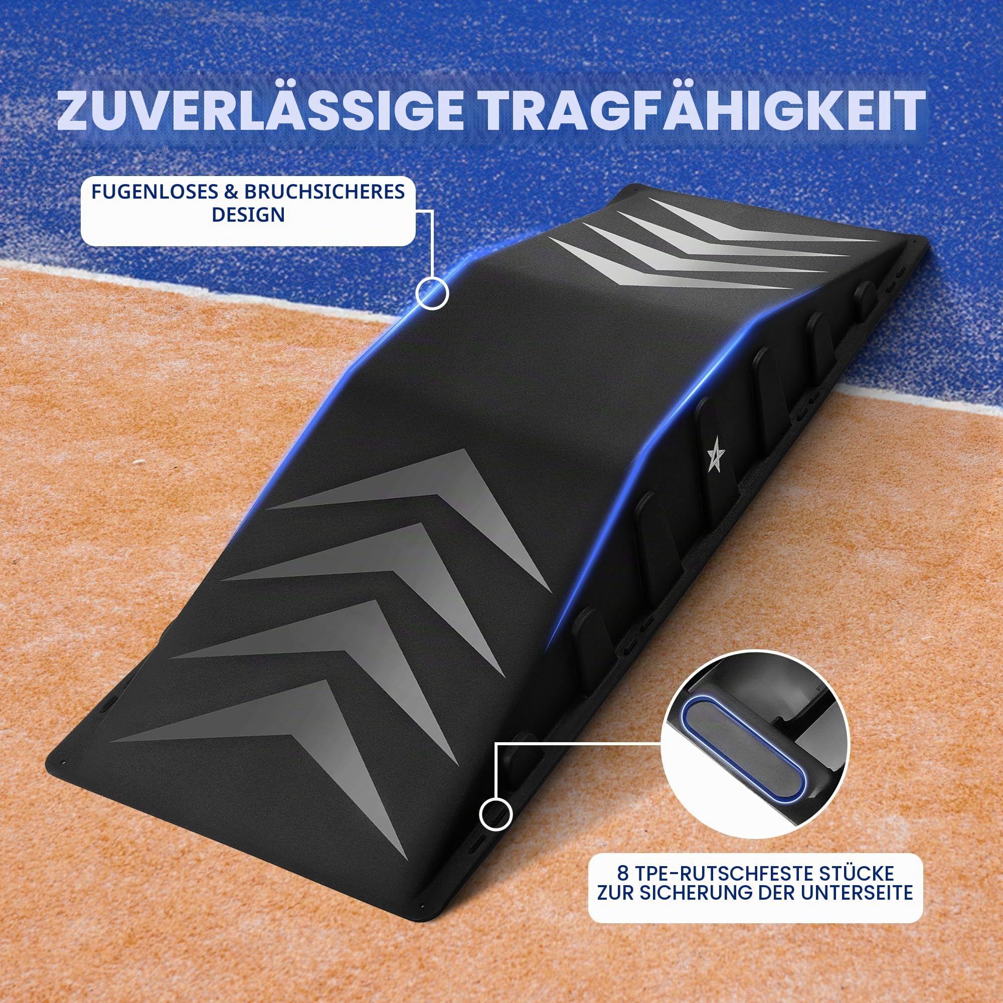 Yes4All Unisex, Teenager Skateboard-Rampe, Schwarz, 220 LBS