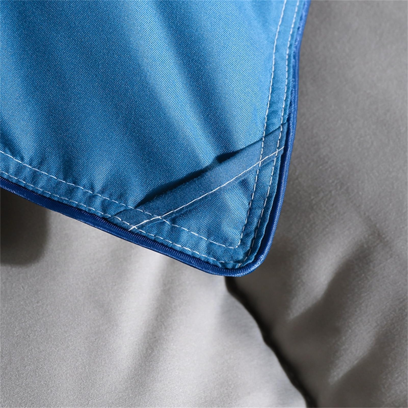 Edredón Nórdico De Plumas Edredón Cama Todas Estaciones, Relleno Pluma Y Plumón De Ganso Desde Latitudes Altas, Ligero Y Suave, 100% Algodón, Lavar A Maquina, 240x220cm (Blue+Gray,220*240 cm 5kg)