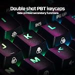 HyperX Origines des alliages 60 - Clavier mécanique de jeu, 60% Ultra Forme compacte, PBT Capuchons-clés à double tir, RGB LED Backlight, Compatible avec NGENUITY Logiciels - HyperX Commutateur linéaire rouge, noir