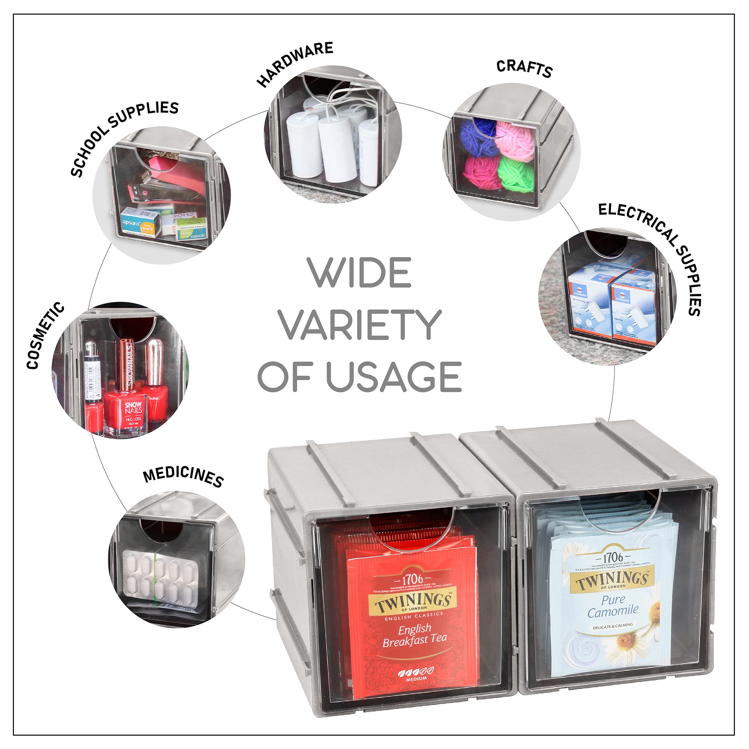 Tea Organizer Drawer Kitchen Packet Containers Wall Self Adhesive Modular  Coffee Storage Organizer Condiment Packet Organizer Wall Tea Storage Chests  ...