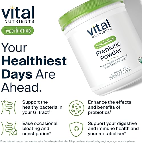 Miniatura 7 de Hyperbiotics Polvo prebiótico orgánico | Suplemento en polvo de fibra soluble vegana sin sabor | Apoya la digestión saludable y la salud intestinal*