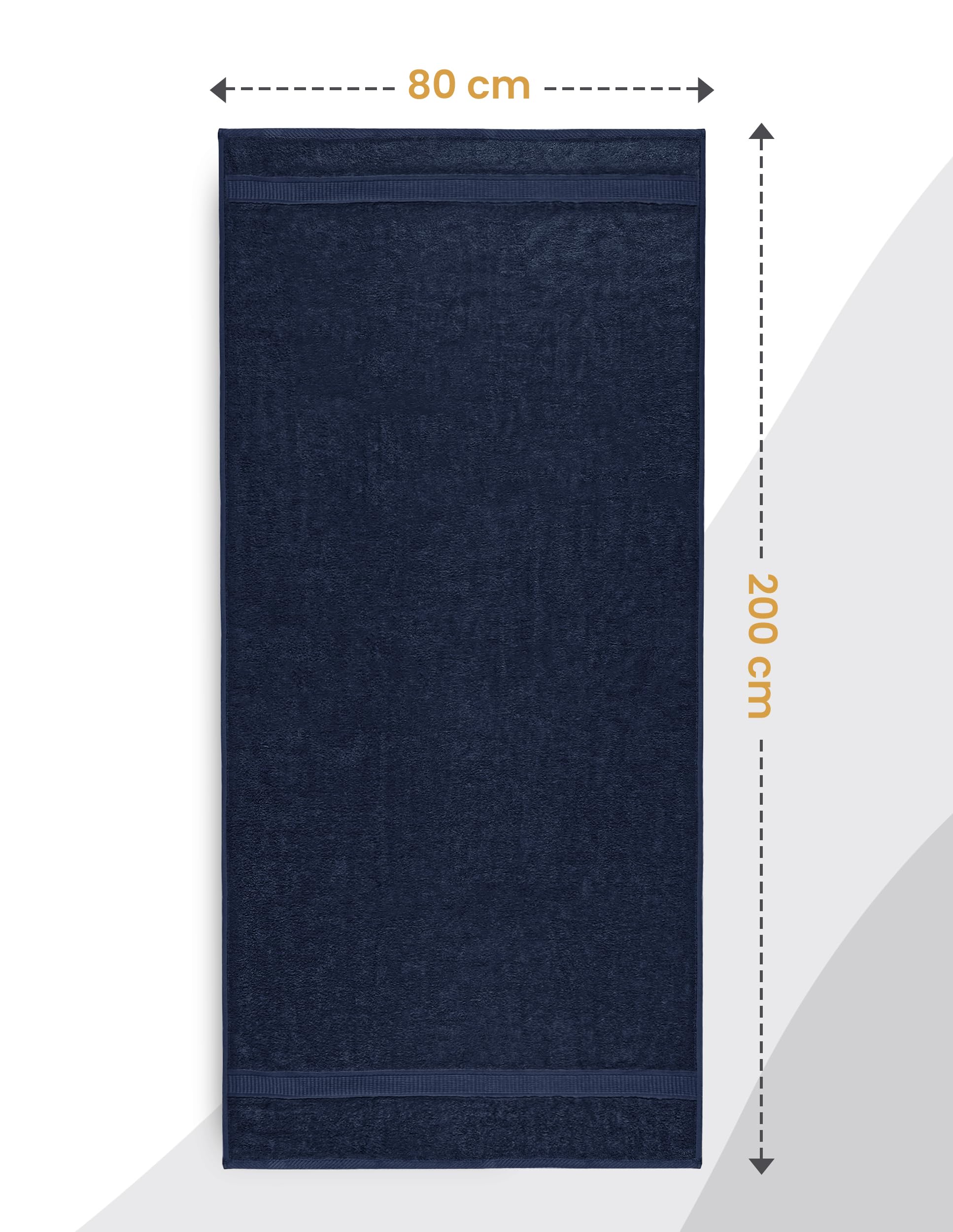 2 Serviettes De Sauna XXL 80x200cm | 100% Coton - Très Absorbantes Avec Crochet | Utopia Towels