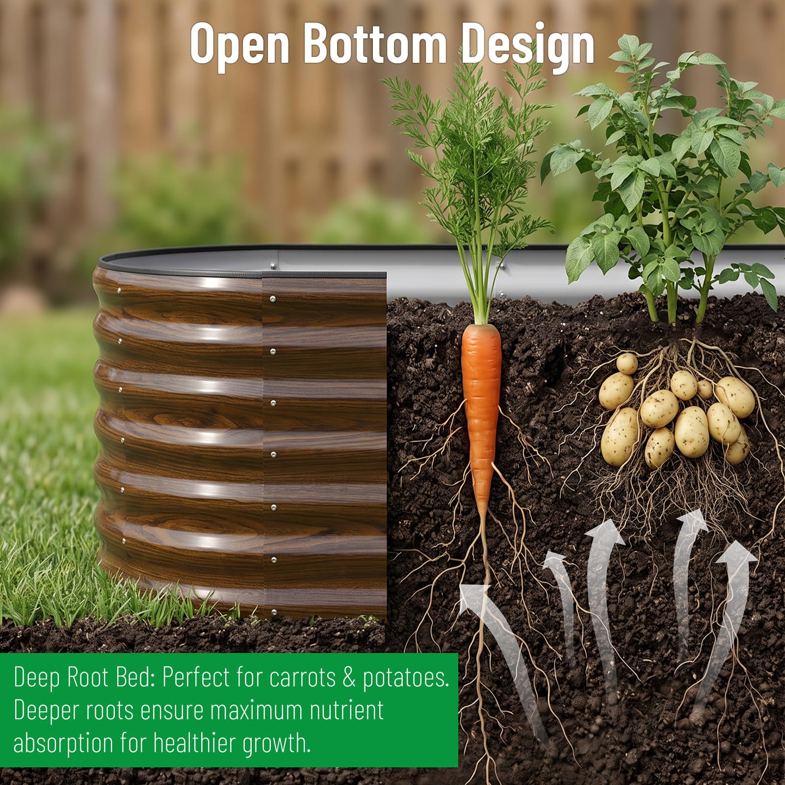 SnugNiture Galvanized Steel Raised Garden Beds - 2 Pack -5 SnugNiture Galvanized Steel Raised Garden Beds - 2 Pack -5