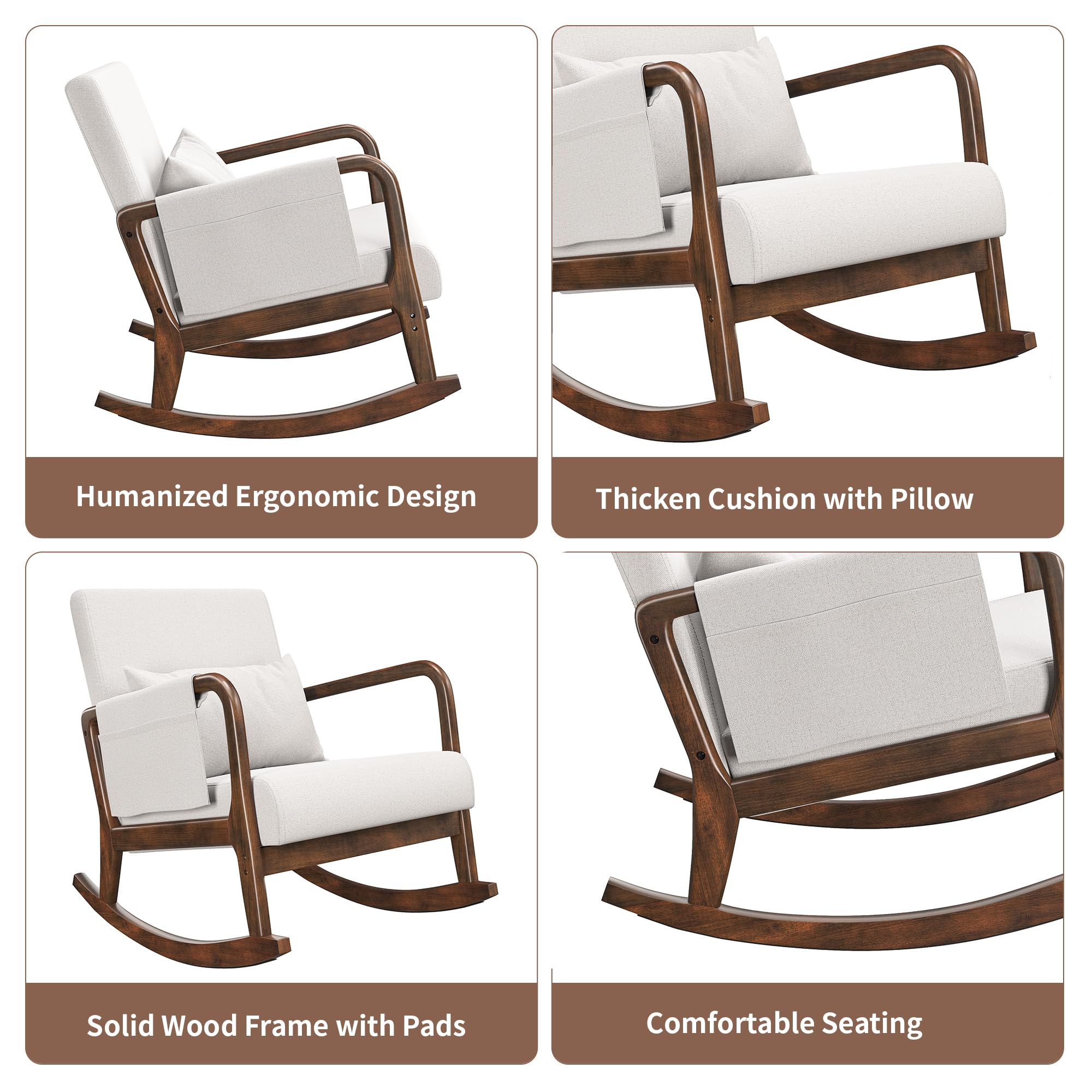 Fauteuil Moderne Avec Accoudoirs Et Poches Latérales Ensemble Canapé