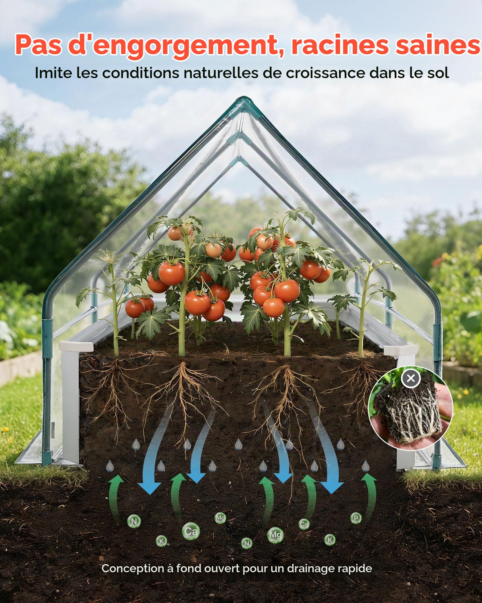 VEVOR Potager Surélevé Métal avec Bâche de Serre Carré Potager Surélevé 180x90x30 cm Lit de Jardin Rectangulaire pour Culture Légumes Fleurs, Fond Ouvert, Galvanisé Aluminium-zinc, avec Gants, Argenté
