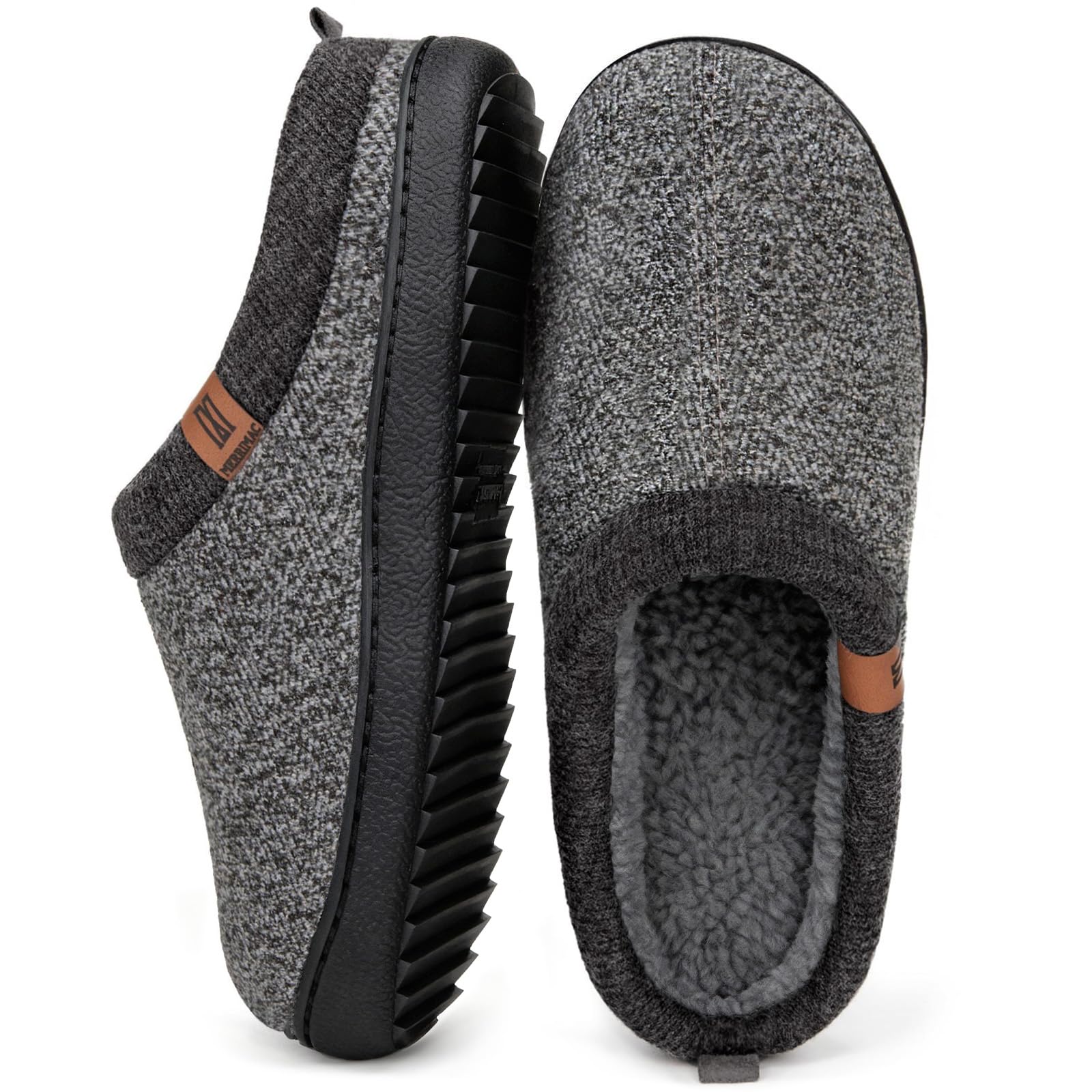 MERRIMAC Herren Slip-on Hausschuhe Bequem Memory-Schaum Rutschfest Innen Pantoffeln