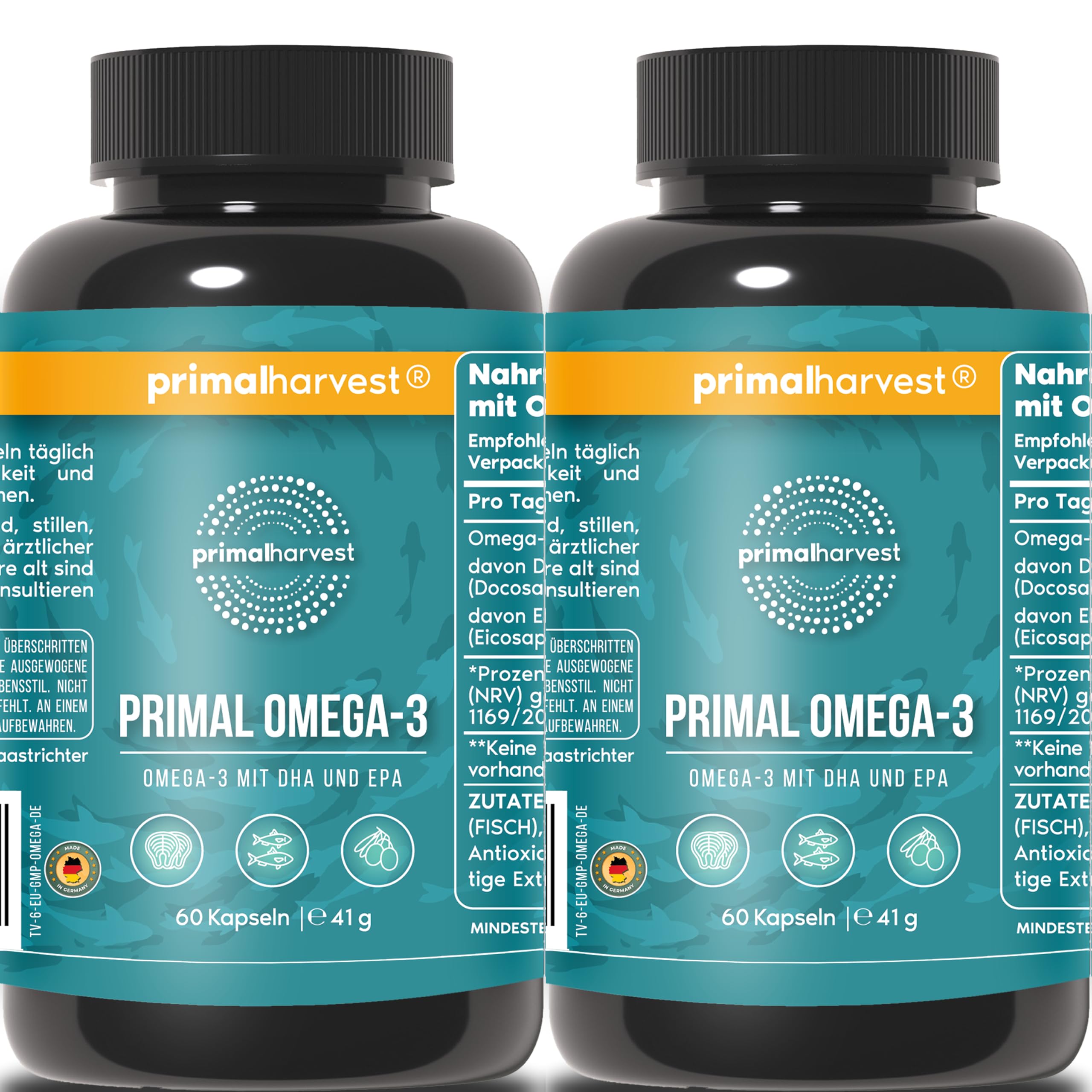 Primal Harvest Omega-3 - Complément alimentaire quotidien, sans gluten