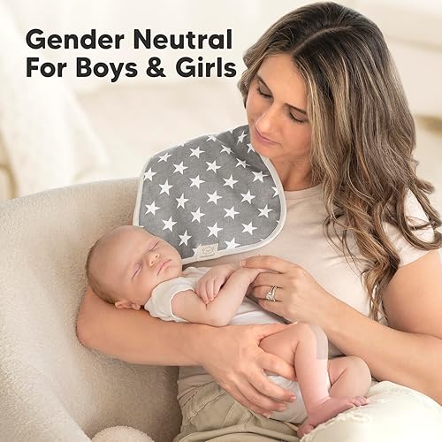 Vista 179 de Paños orgánicos para eructos para bebés niños y niñas, paquete de 5 paños de algodón súper absorbentes para bebés, trapos suaves y afelpados