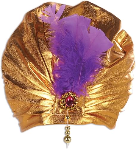 Beistle 60669 Sombrero de sultán, talla única, dorado, Oro