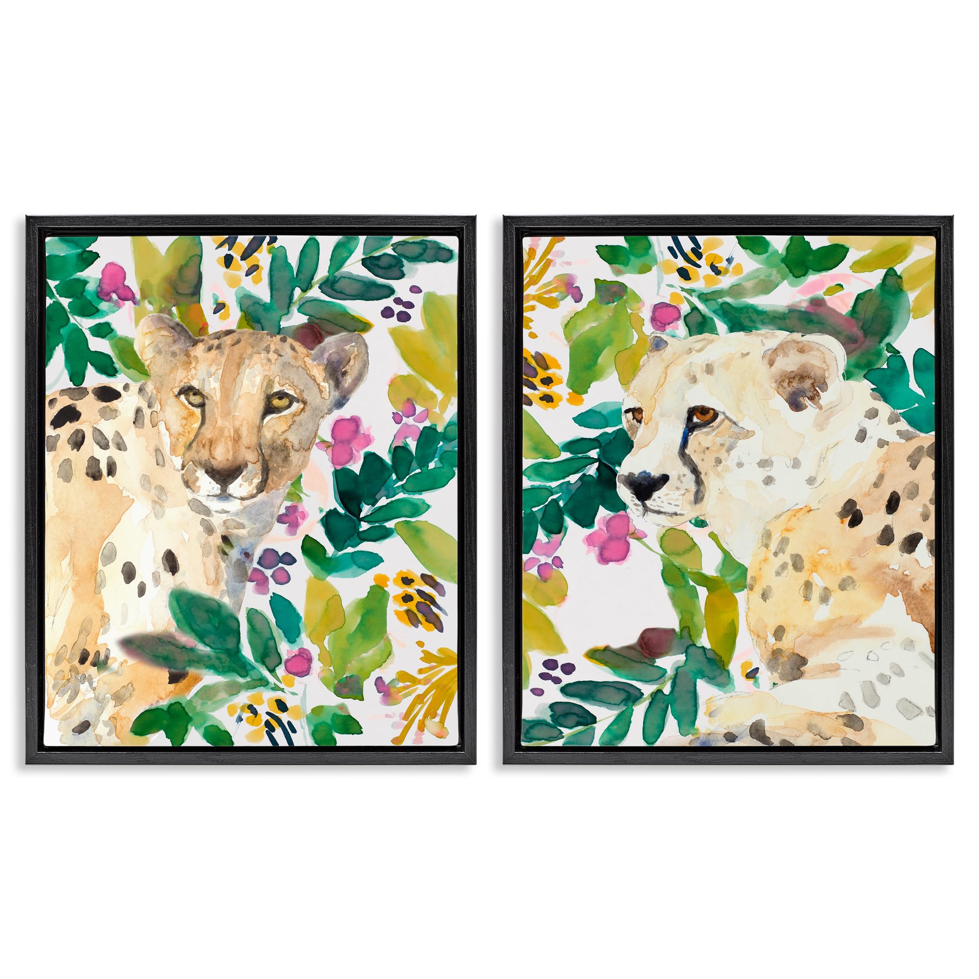 'Botanical Garden Wildlife'| 2pc Floating Frame Art Set 2