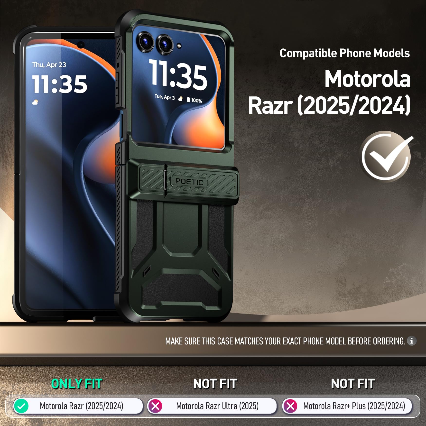 Poetic Spartan For Galaxy Z Fold 6 Case Full-Body Protective Cover Gun Metal - View #7
