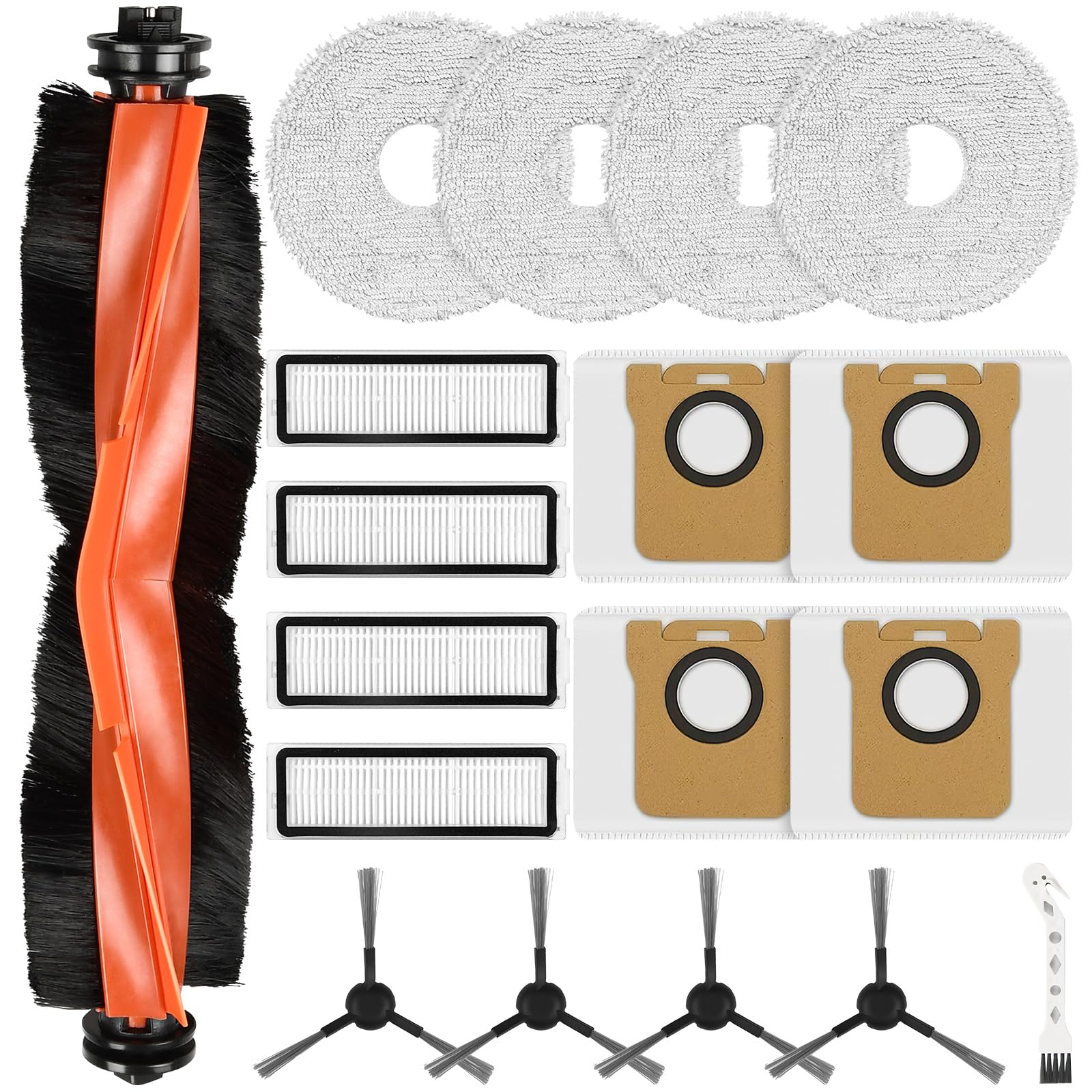 Pack of 18 Accessories for Xiaomi Robot Vacuum X20 Max / X20 Pro
