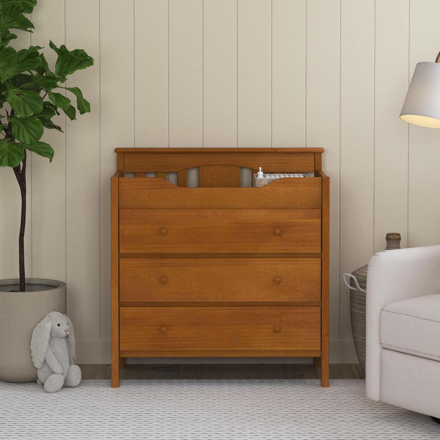 Davinci Jayden 3-Drawer Changer Dresser in Chestnut, GREENGUARD Gold and FSC® Certified