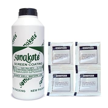 Sonakote Screen Coating Emulsion (900g) with 4 Sensitizer Pouch for Screen Printing Frame