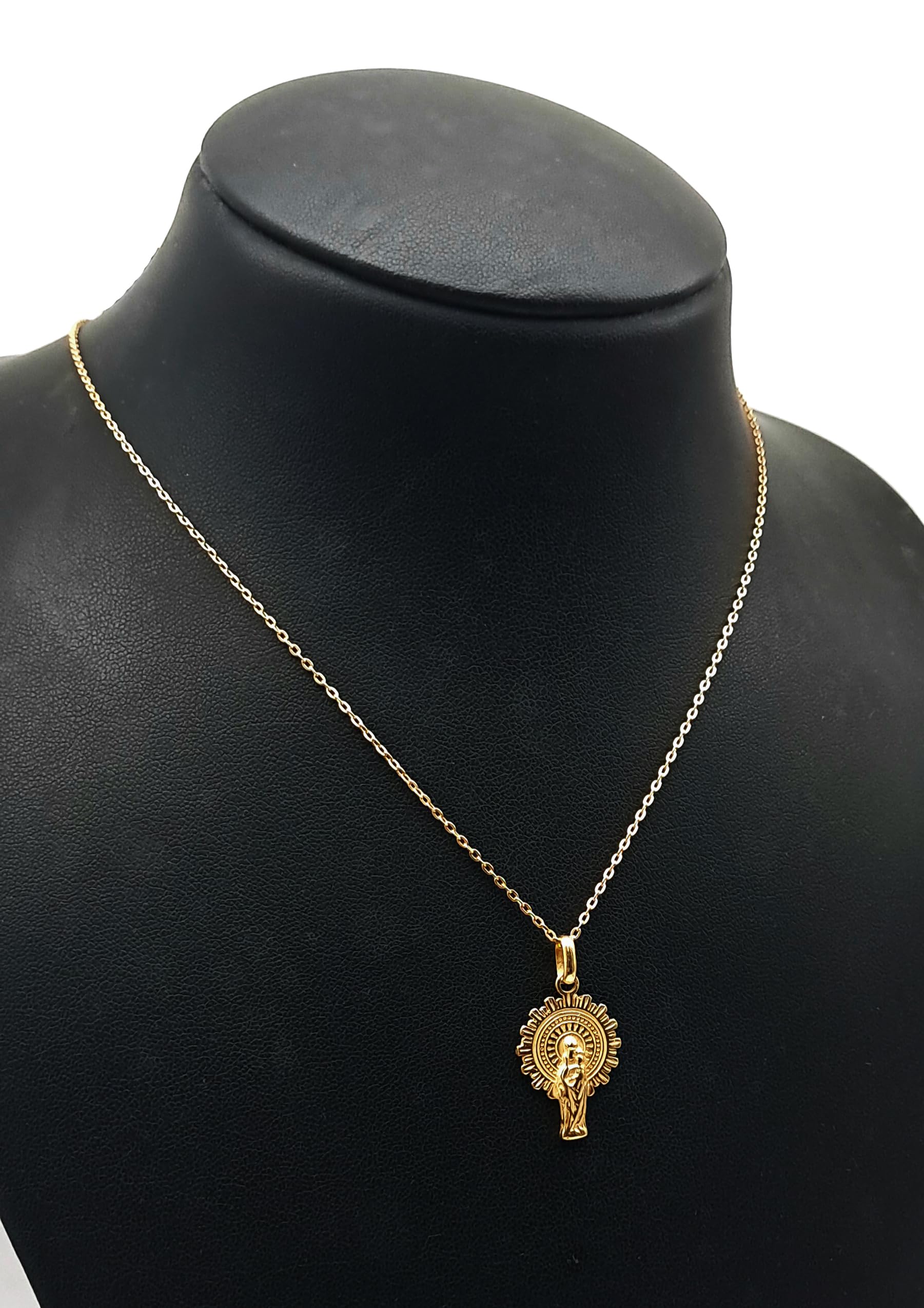 Virgen del Pilar de plata de ley- Colgante Virgen del Pilar - Medalla mujer con Cadena. Plata y Baño de Plata- Pulsera Virgen del Pilar (baño de oro)