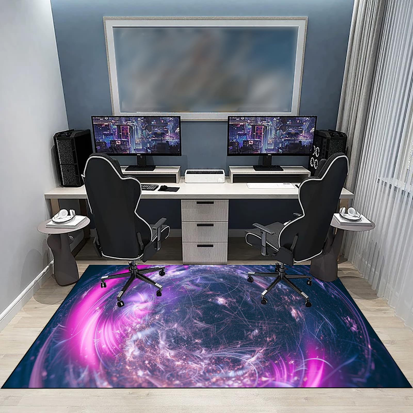 70 x 120 cm Protège Parquet Chaise roulettes pour Gaming et Le Travail, Tapis Chaise Gaming Antidérapant, Tapis Protection de Sol, Tapis de Chaise pour Les Chaises de Jeu ou de Bureau