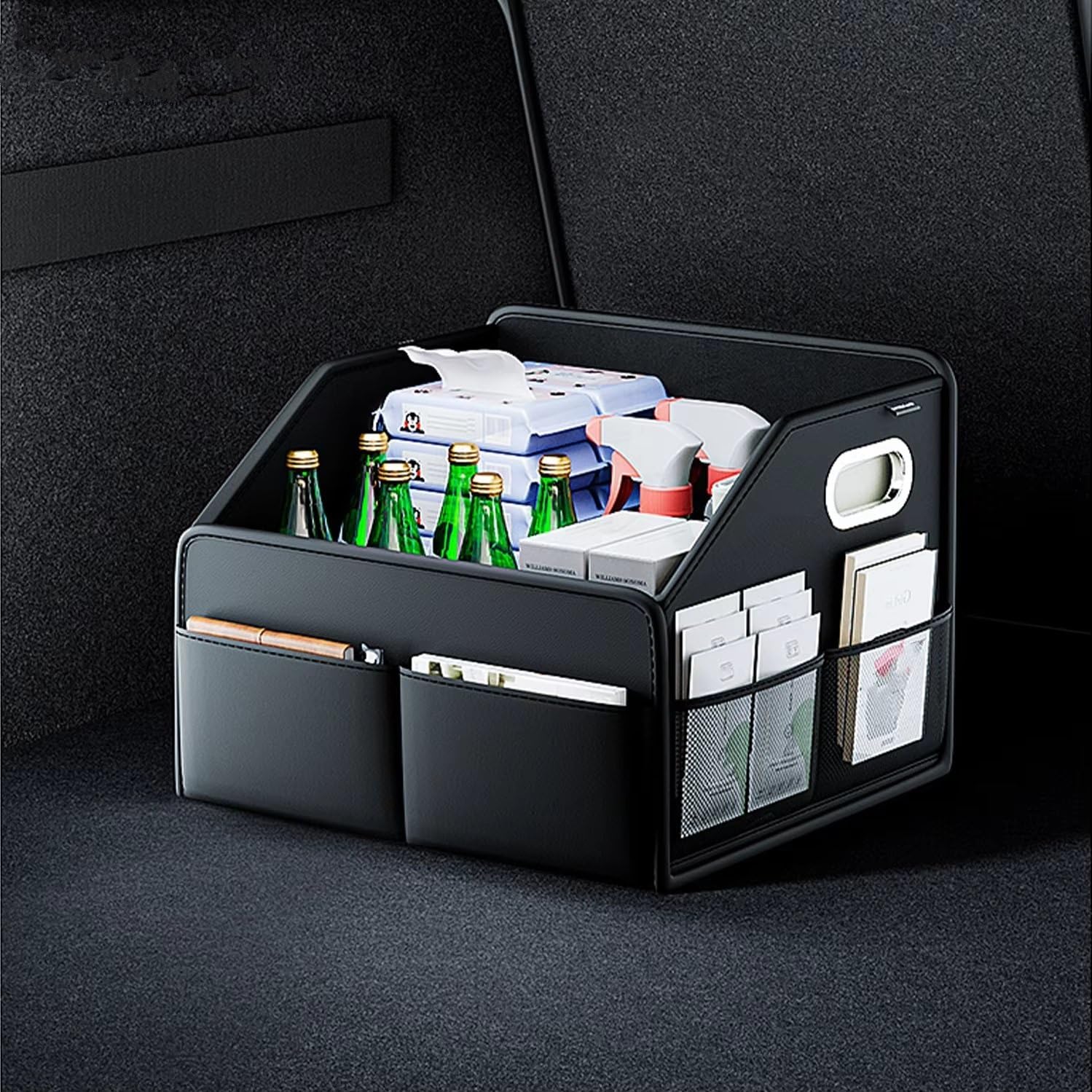 Organizador Maletero Coche Plegable Caja Almacenamiento Universal Para SUV Sedanes Camiones Capacidad 22,5 L