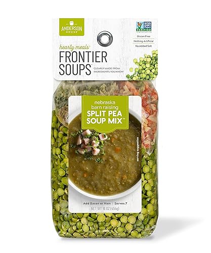 Frontier Soups Hearty Meals Nebraska Barnraising - Sopa de guisantes divididos, bolsas de 16 onzas, paquete de 2