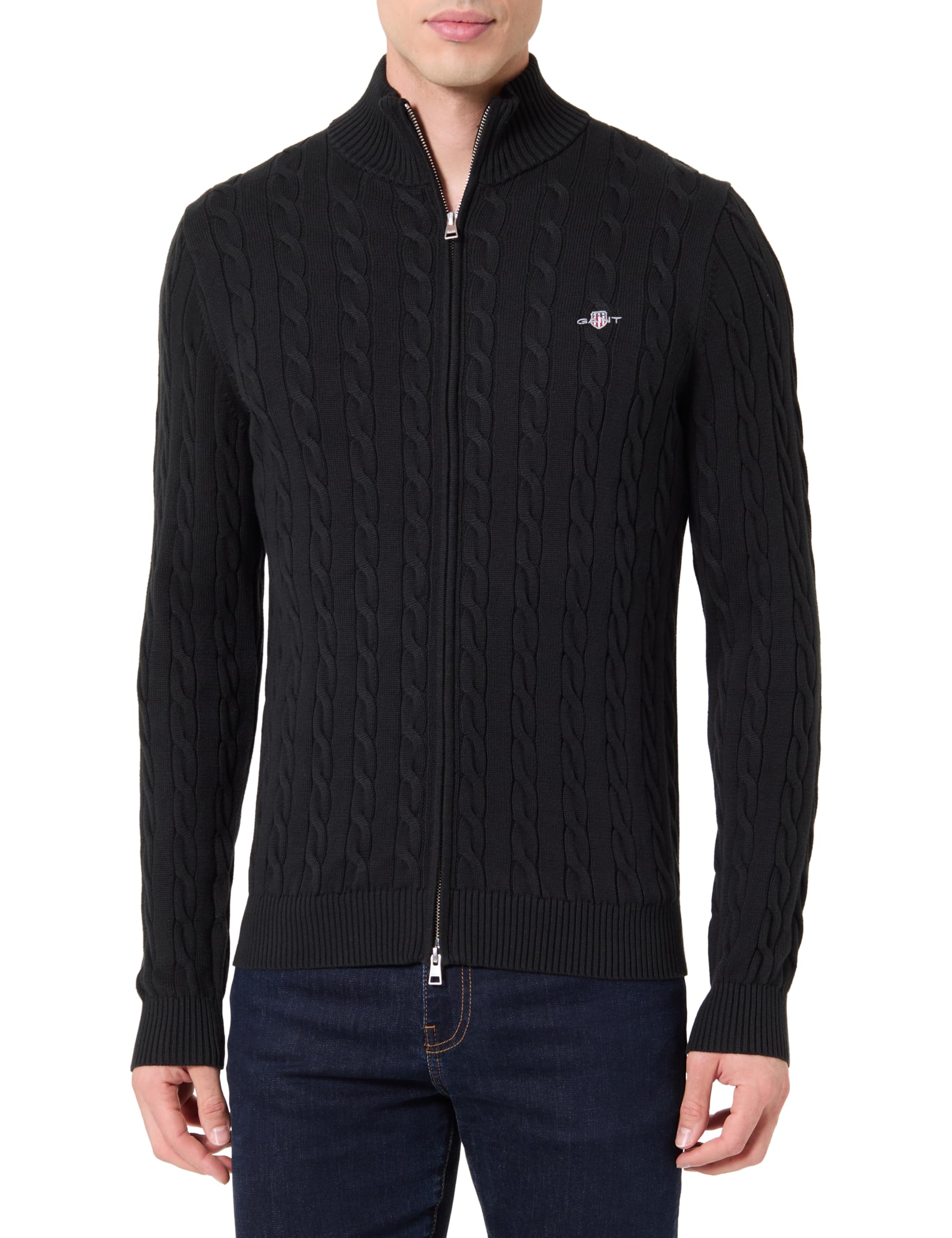 GANT Kardigan Mężczyźni Cotton Cable Zipped Cardigan
