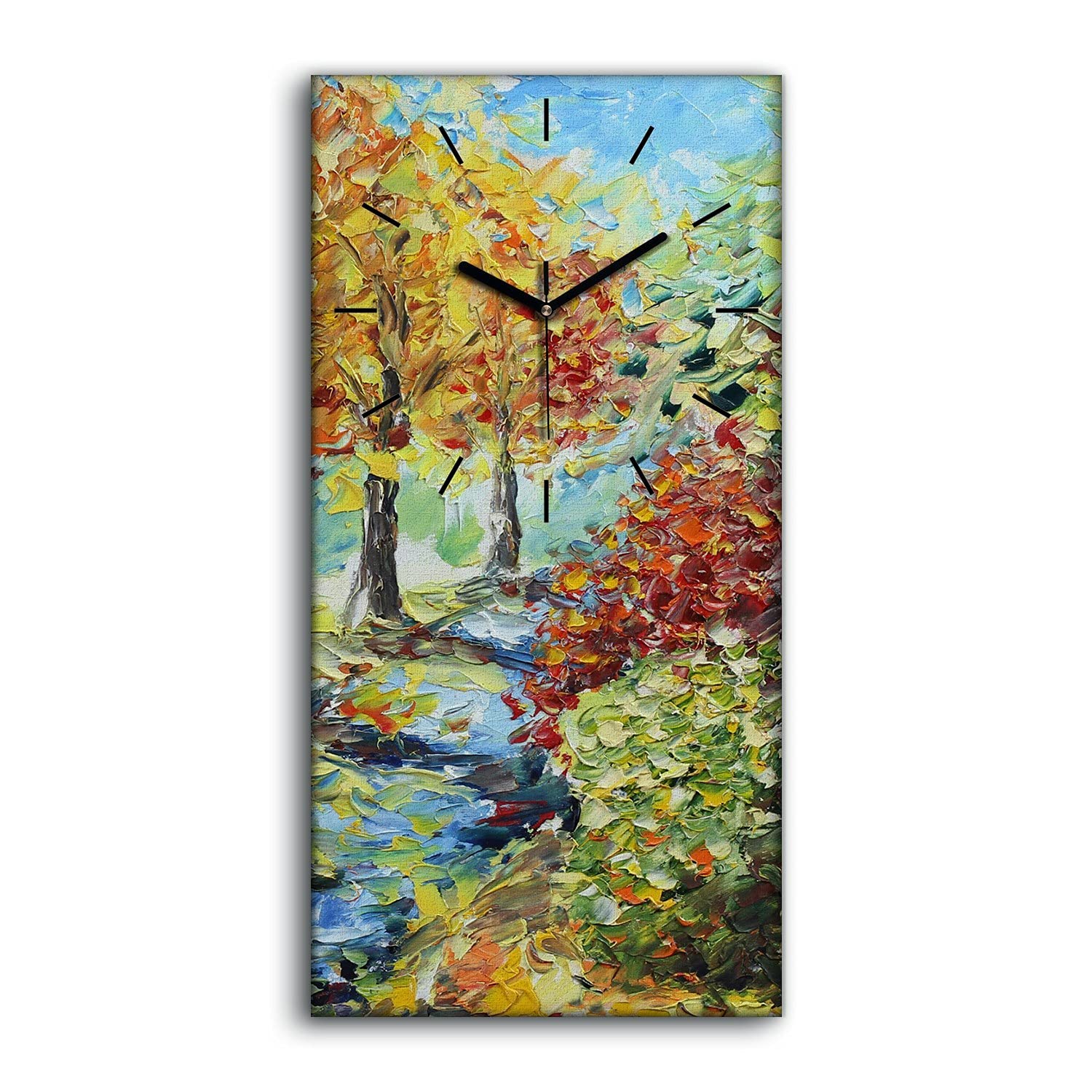 Horloge sur toile art moderne avec impression haute définition 30x60