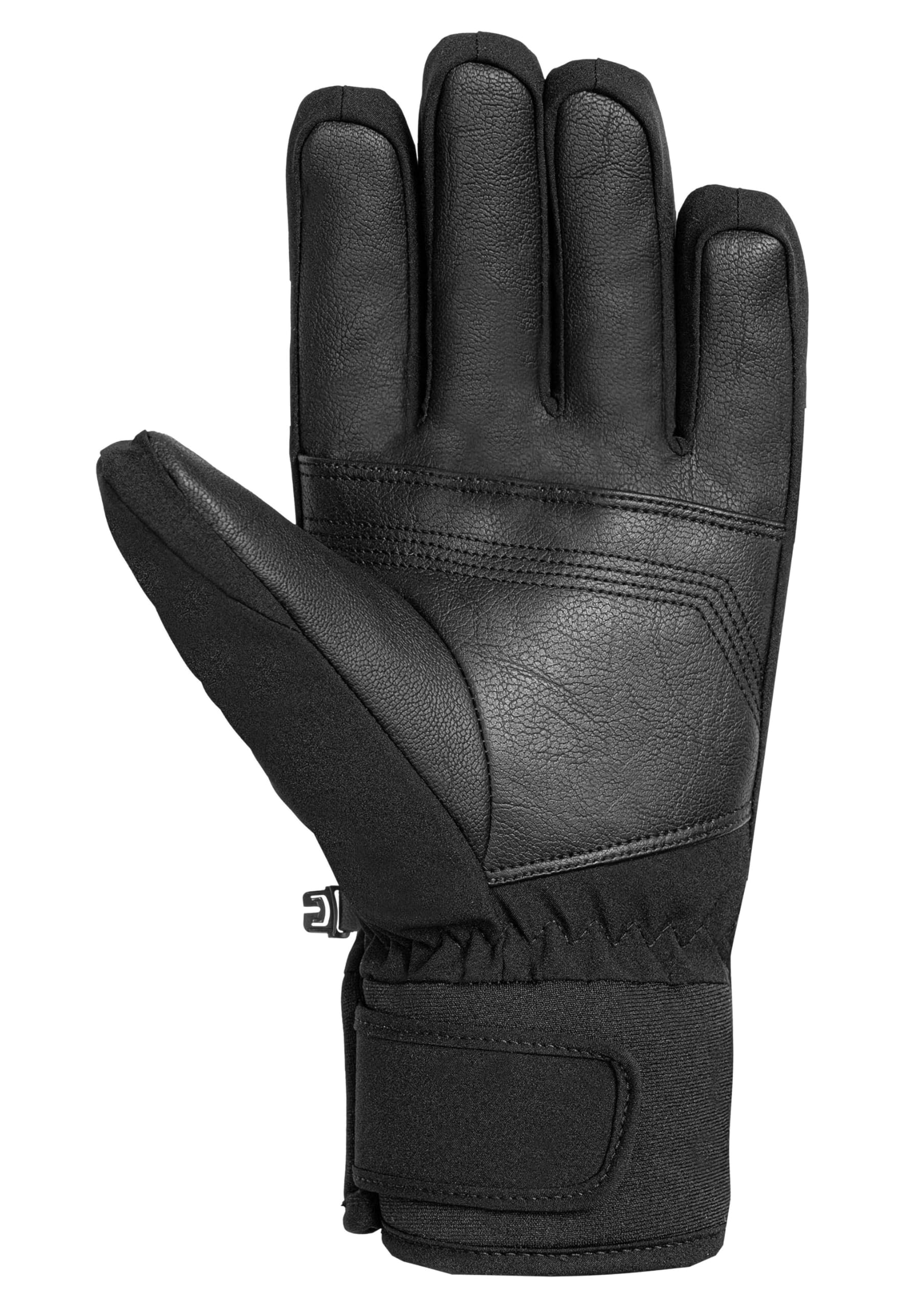 Reusch Malone R-TEX XT Gants de ski unisexes, imperméables, coupe-vent, respirants, isolation chaude en laine, cuir végétalien, softshell, doublure MicroActive, manchettes serrées, Comfort Leash, pour
