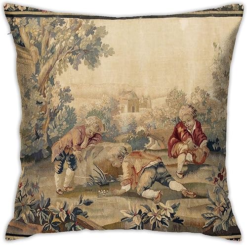 Aubusson - Fundas de almohada decorativas de 18 x 18 pulgadas, para decoración del hogar, sala de estar, dormitorio, dormitorio universitario, cama,
