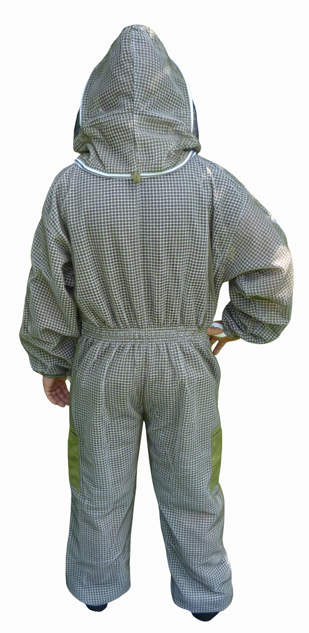 AGS Dreilagiger ultra-belüfteter grüner Imkeranzug, professioneller Bienenanzug, Imkeranzug, Imkeranzug, 4XL