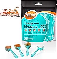 Vista 9 de Plastic Measuring Spoons, Fits in Jar, Good for Formula, Coffee, Pet Food - 5 ml - 1 Teaspoon Mesure (20)