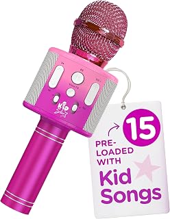 Move2Play, Kids Star Karaoke | Kids Microphone | Includes Bluetooth & 15 Pre-Loaded Nursery Rhymes | Birthday Gift for Girls, Boys & Toddlers | Girls Toy Ages 2, 3, 4-5, 6+ Years Old