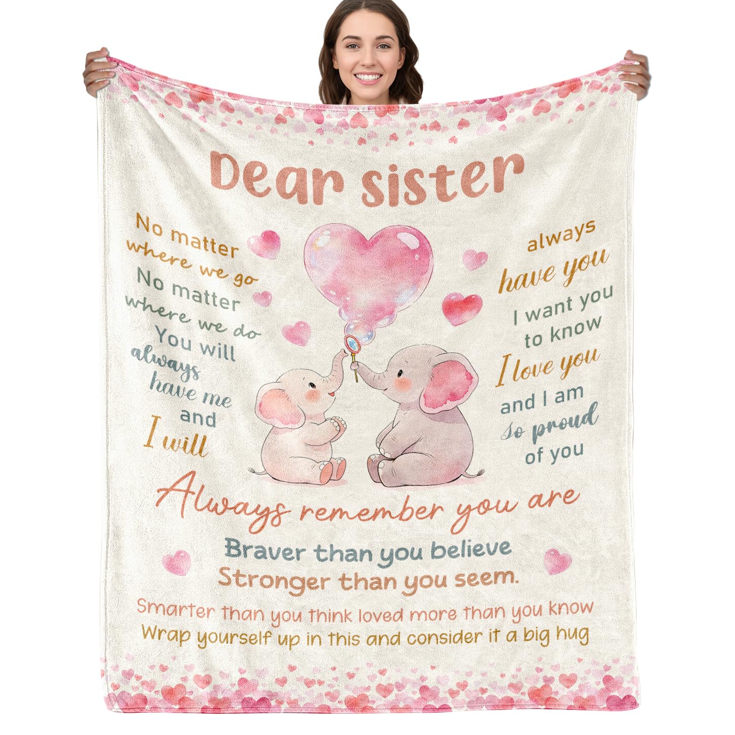 Blanket Gifts for Women, Sister Theme Gifts for Women, Flannel Blanket for Friends Family on Birthday, New Year 50ร60 IN