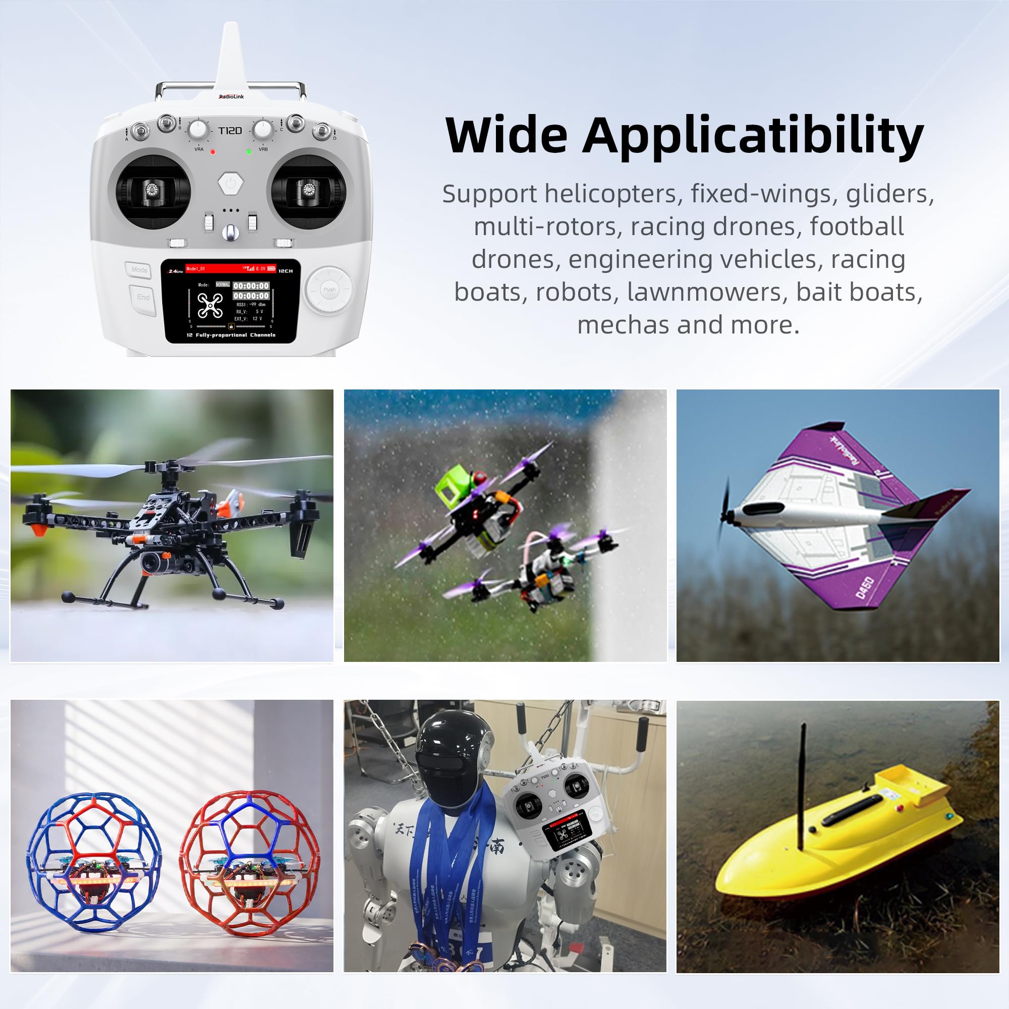 Amazon.com: Radiolink T12D V2 12 Channels RC Transmitter & R12F
