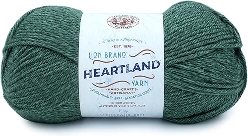 Miniatura 10 de Lion Brand Yarn Heartland Yarn - Hilo multicolor para tejer, tejer y tejer, paquete de 3, color congaree