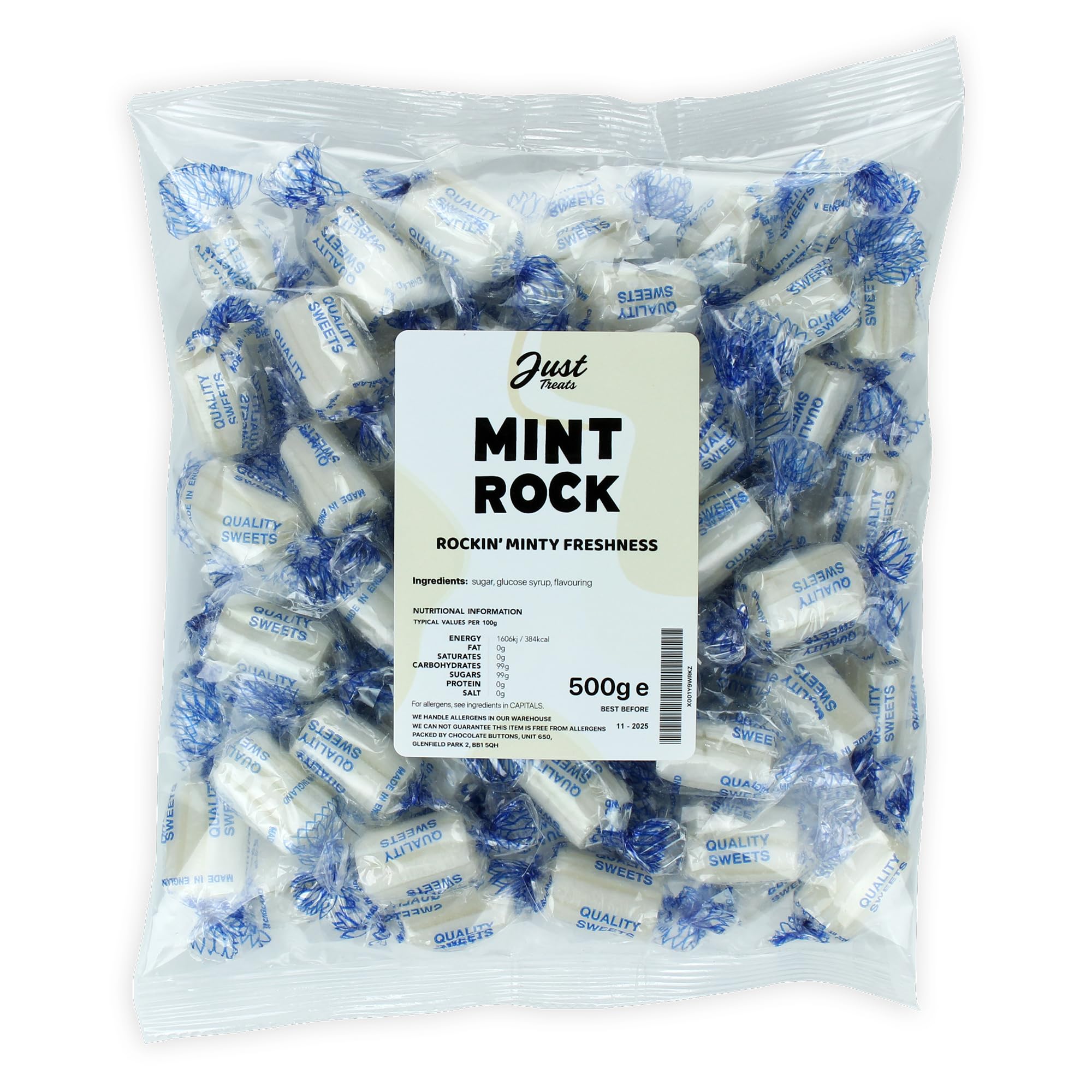 Just Treats Mint Rock (500g Share Bag)